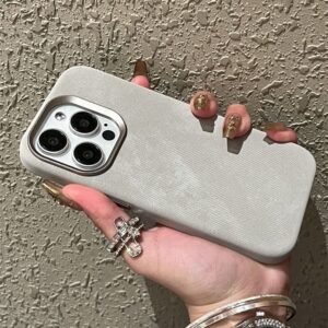 Magnetic Leather Drop-resistant Flannel Phone Case