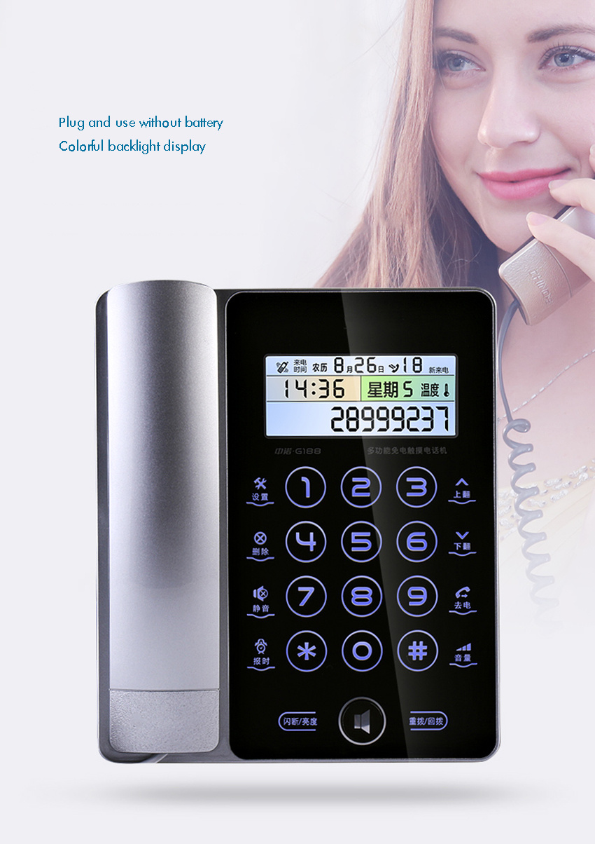 Creative Fashion Touch Screen Fixed Telephone Landline - Image 2