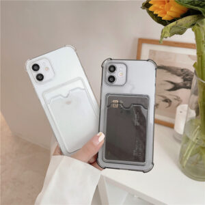 Simple Transparent Card Phone Case All-inclusive Soft Silicone Drop-resistant